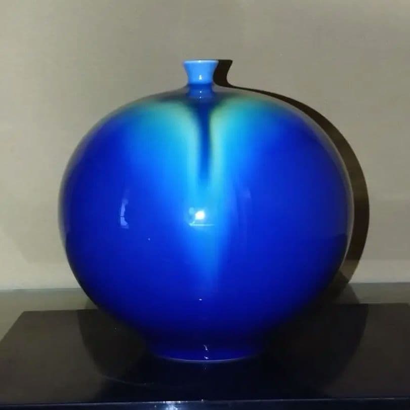 人間国宝3代目徳田八十吉 耀彩 高品質 花瓶 人間国宝3代目