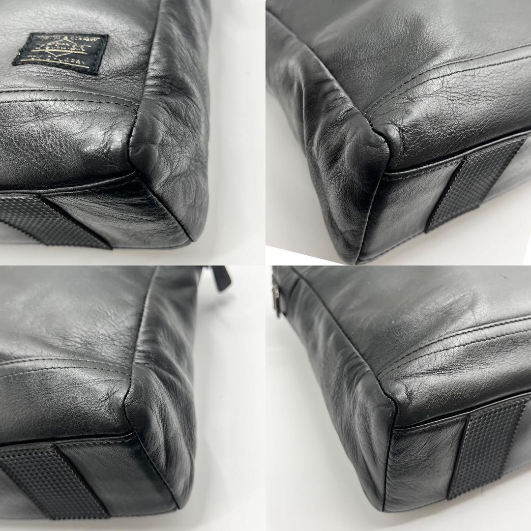 【希少】PORTER タウゼン オールレザー ブリーフケース　ビジネスバッグ　黒