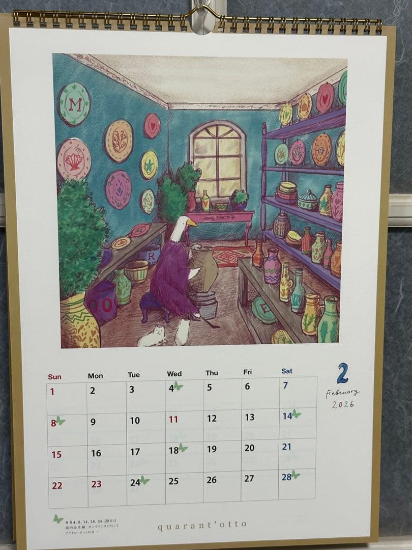 quarant'otto 2026 壁掛けカレンダー - メルカリ