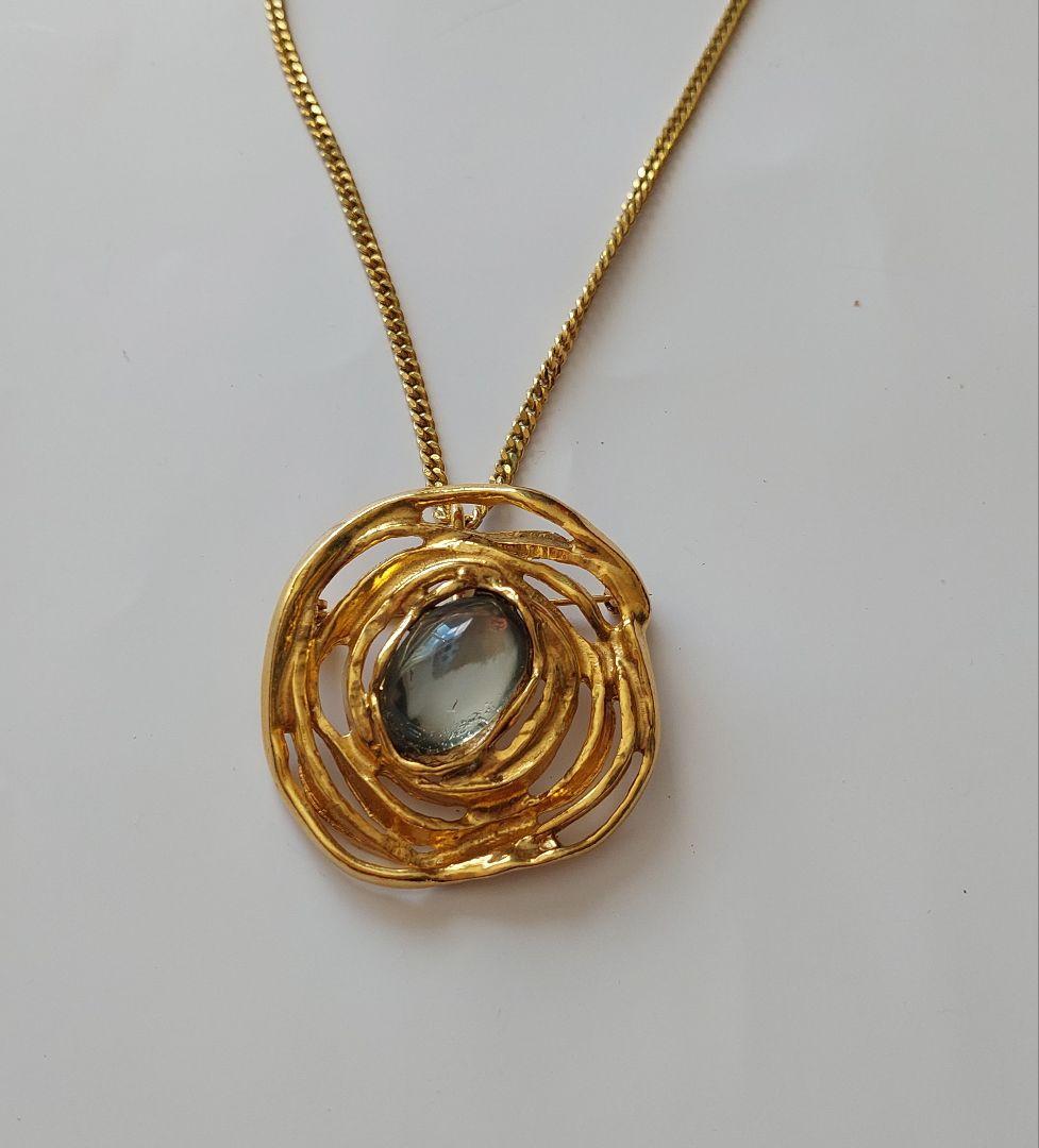 YSL イヴ・サンローラン ブローチ フック付きなのでペンダントトップに