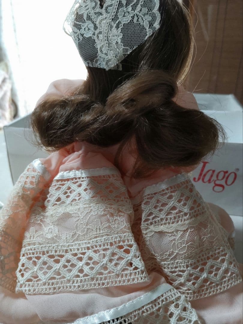 Jago ピンク ドール レース　未使用ビィスクドール　３０センチ