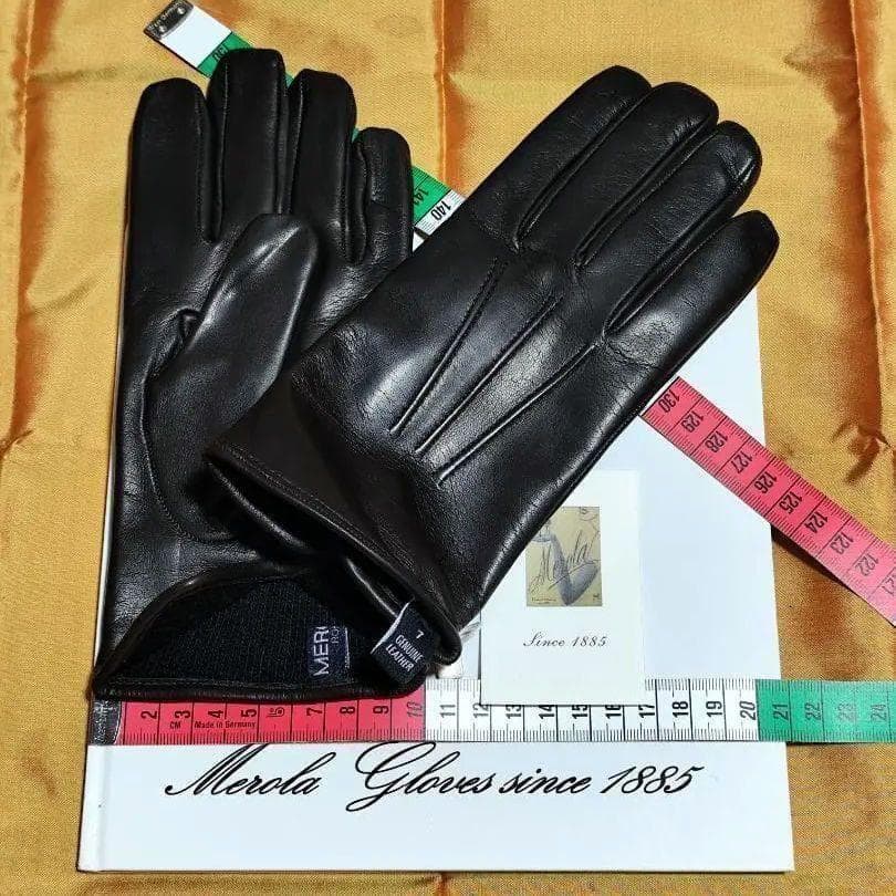 値下げ 一部完売 メローラ ナッパ焦茶 カシミア黒 革手袋グローブ