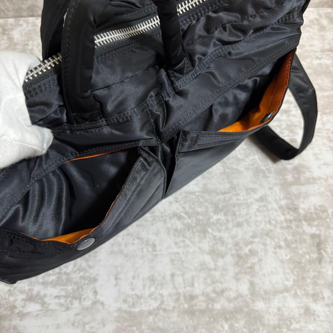 H208 美品✨ポーター　タンカー　ビジネスバッグ　2way ブラック　大容量