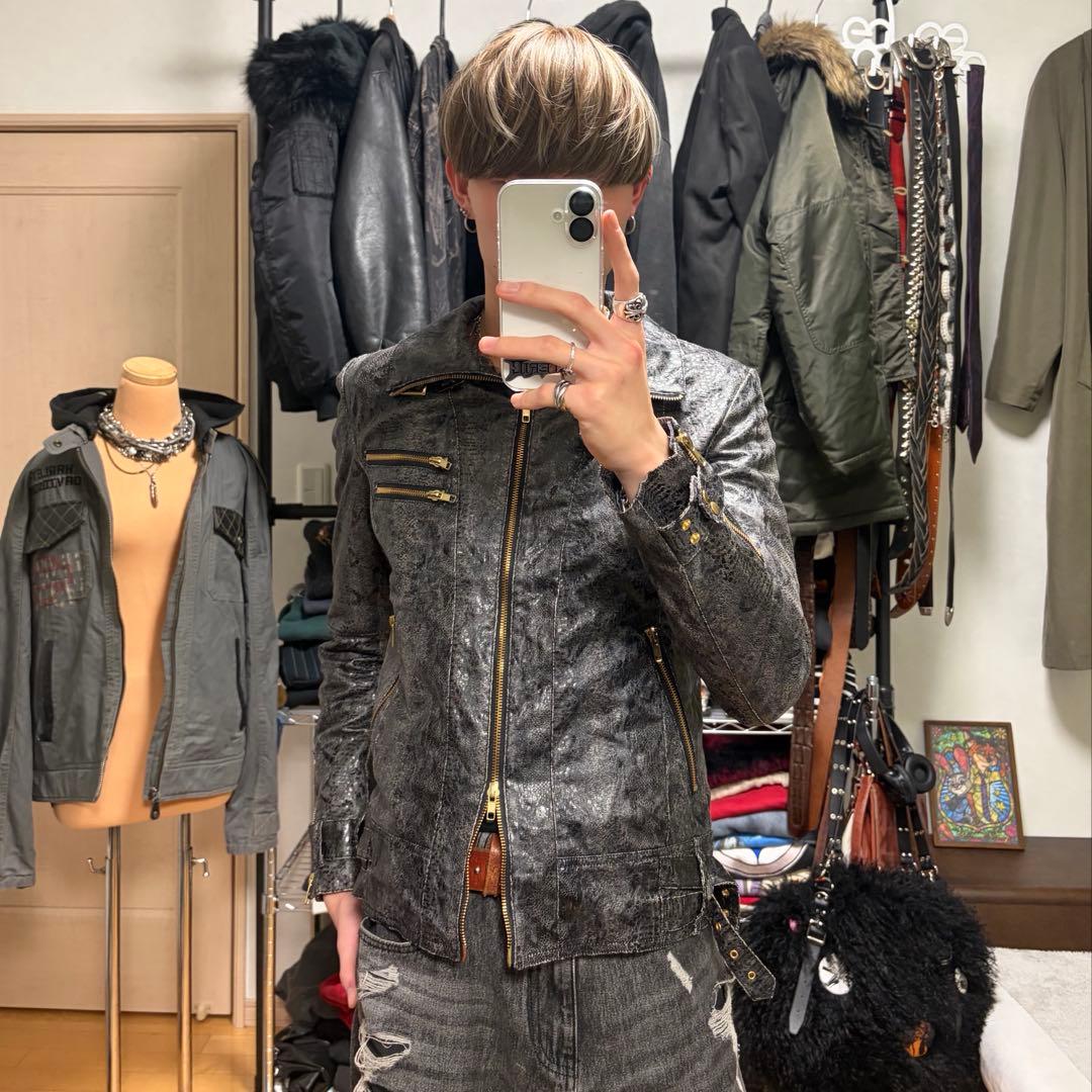 y2k archive vkei レザージャケット お兄系 ギャル 平成 - メルカリ