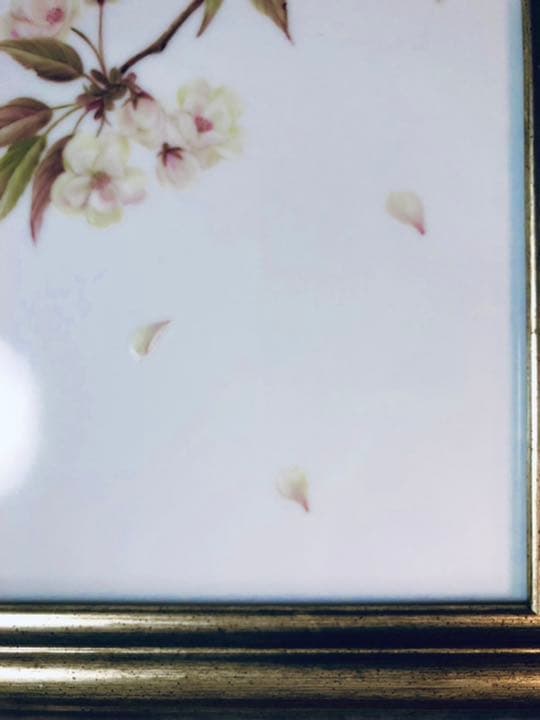 陶板 山桜 ボタニカルアーティスト ― 石川美枝子