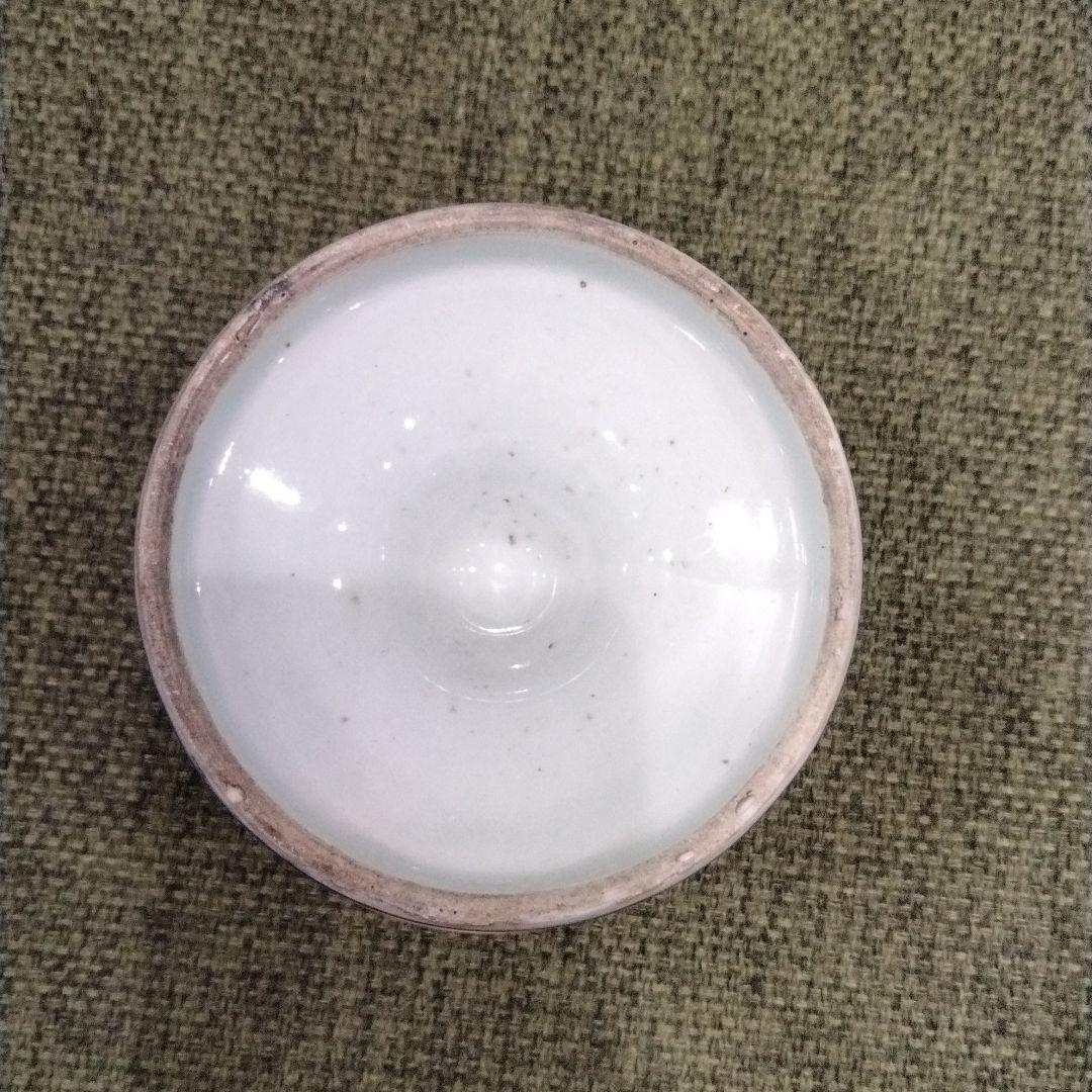 Ⅿ260-4 江戸時代 古伊万里 染付山水花弦文盃洗