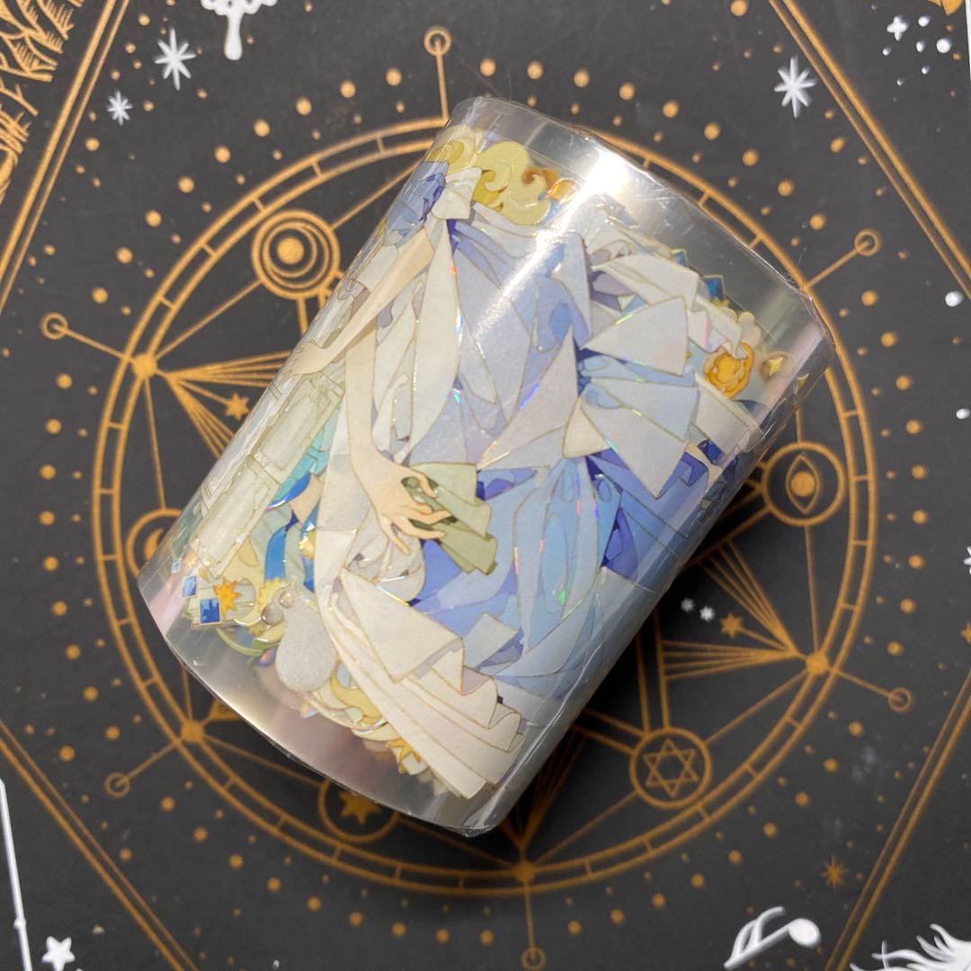 H】海外 10m巻 貝殻光マスキングテープ 人物系/装飾系/背景系