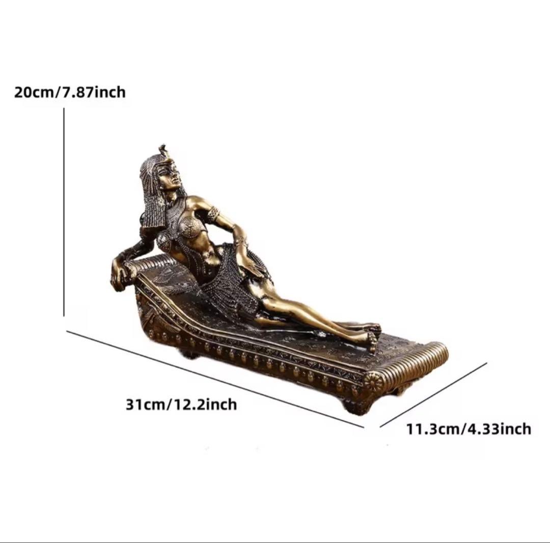 クレオパトラ像 ブロンズ調 エジプト女王 彫刻 オブジェ - メルカリ