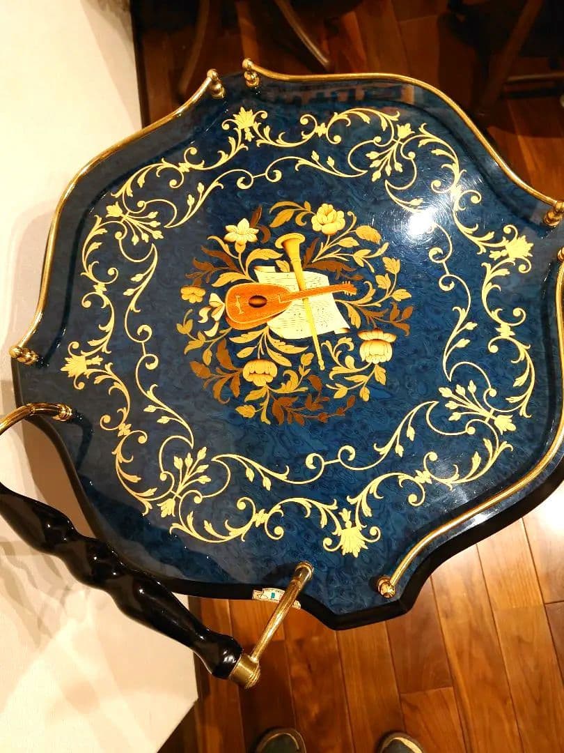 Demain社 アンティーク 象嵌細工 キッチンワゴン イタリア製ドリンク