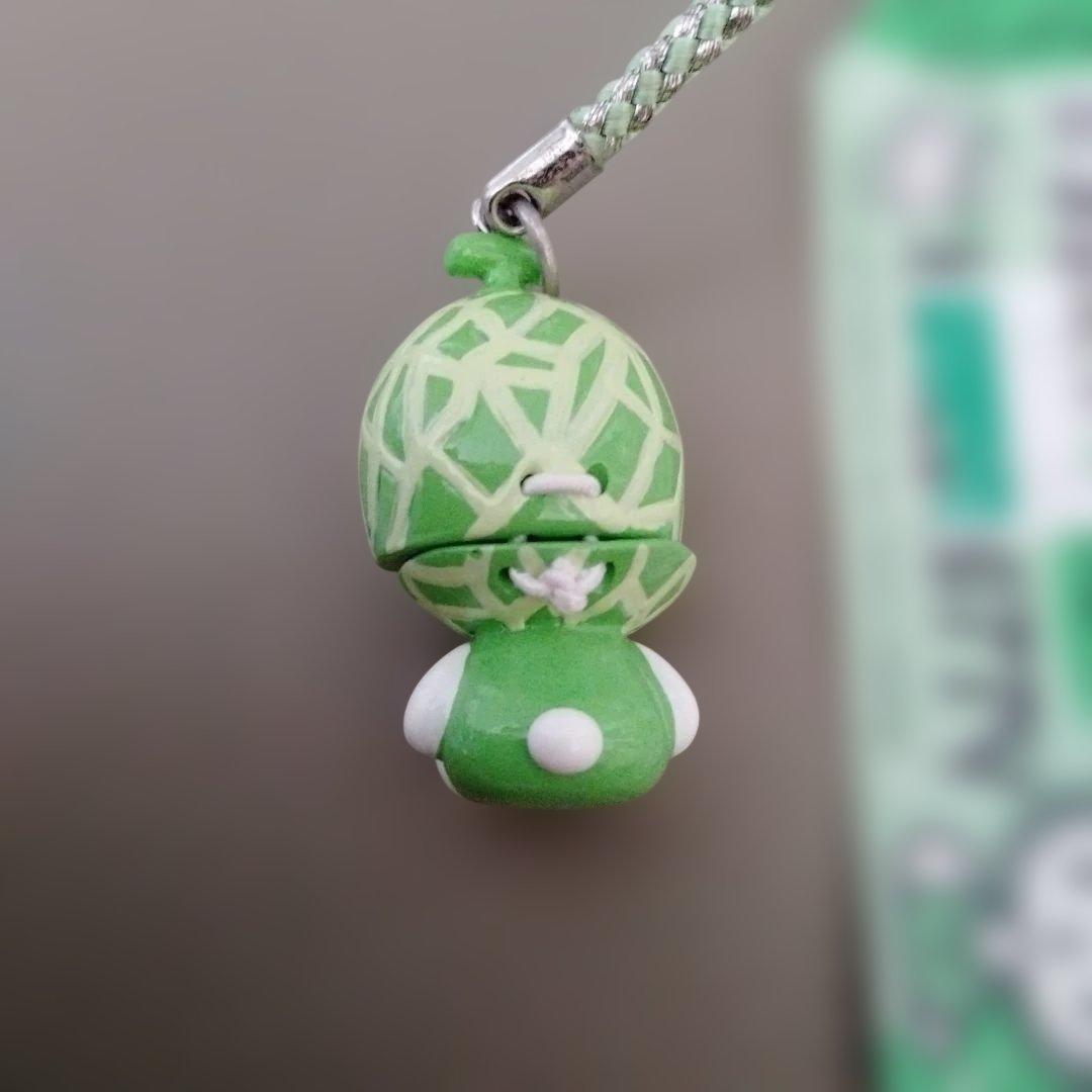 レア　ご当地キティ　北海道限定　メロン　カスタネットマスコット　根付け　根づけ