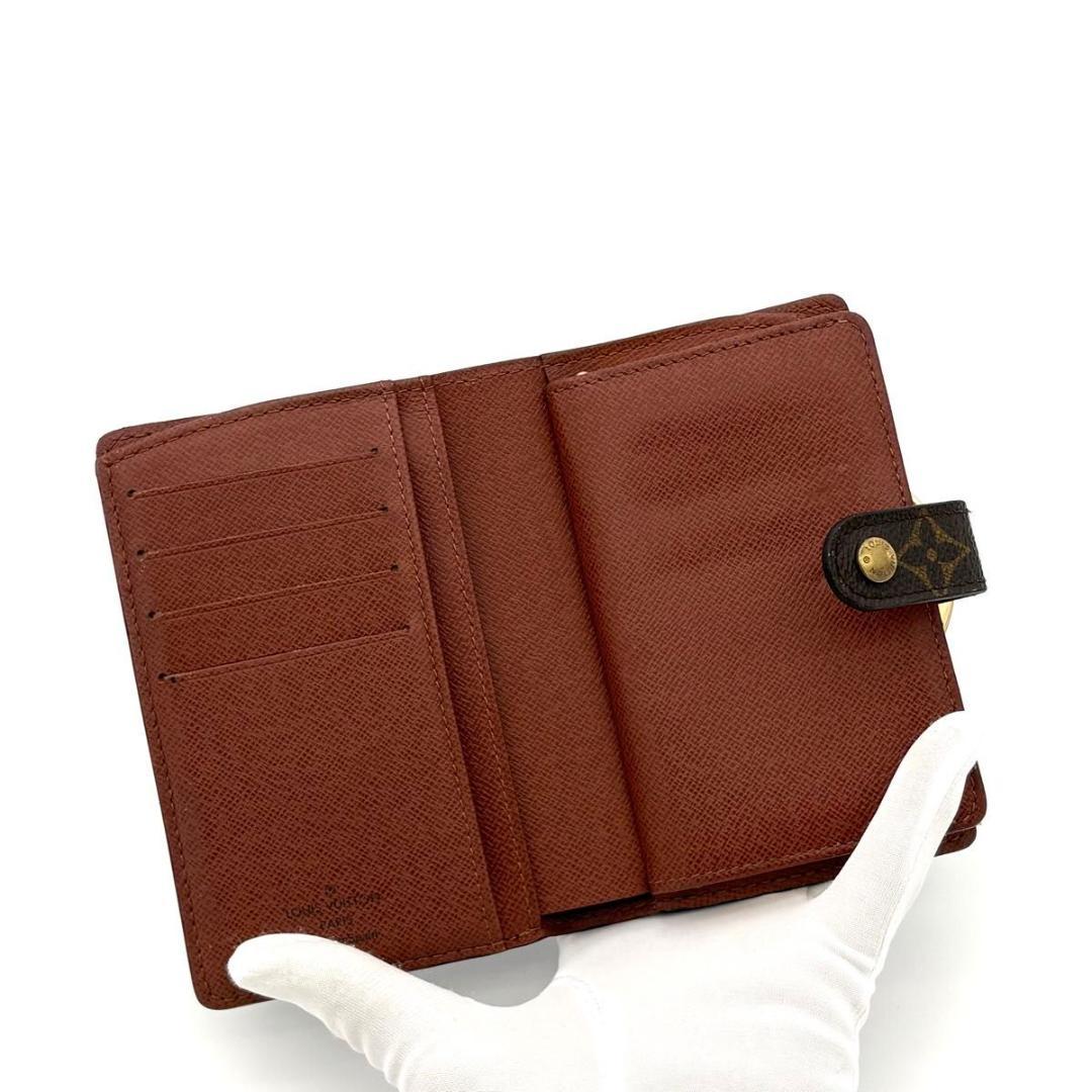 ルイヴィトン 折財布 がま口財布 モノグラム ヴィエノワ 茶 ブラウン 2160