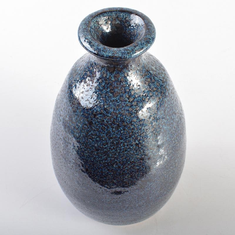 木村盛和作　油滴天目釉　徳利　共布共箱　V　R7109