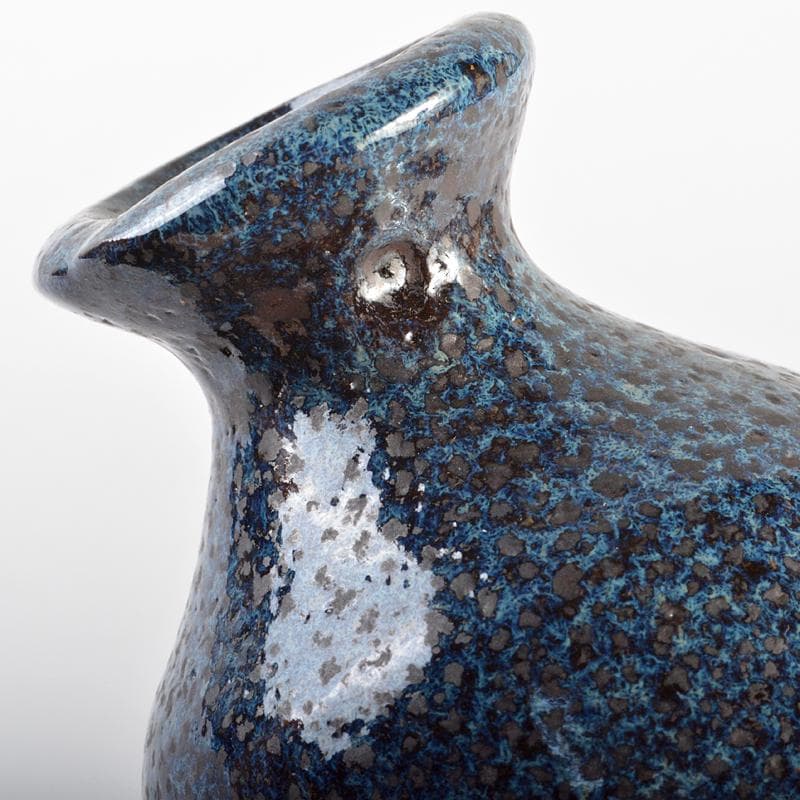 木村盛和作　油滴天目釉　徳利　共布共箱　V　R7109