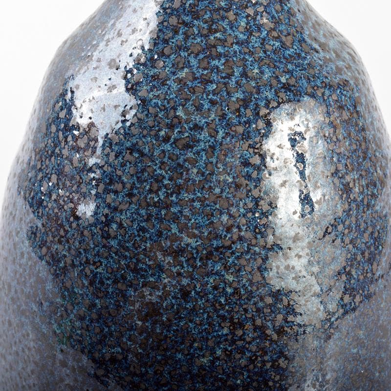 木村盛和作　油滴天目釉　徳利　共布共箱　V　R7109