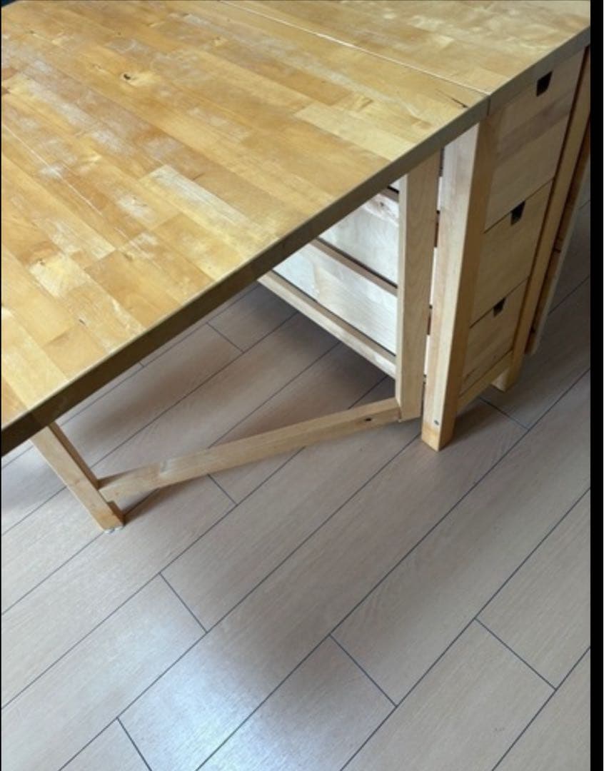 IKEA NORDEN ダイニングテーブル バーチ 26/89/152×80cm