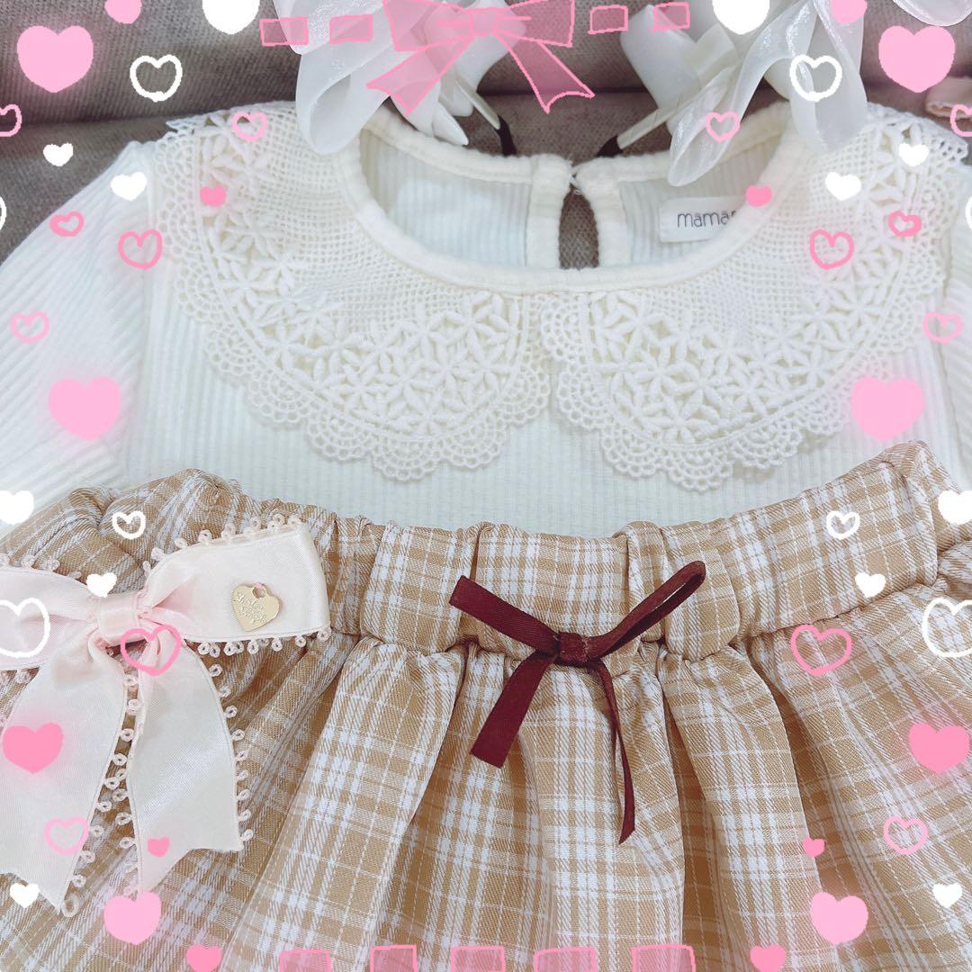 パンパンチュチュ❤️メゾピアノ❤️ワンピ❤️ピンク❤️スカート❤️ミニー❤️チュール❤️ピンク