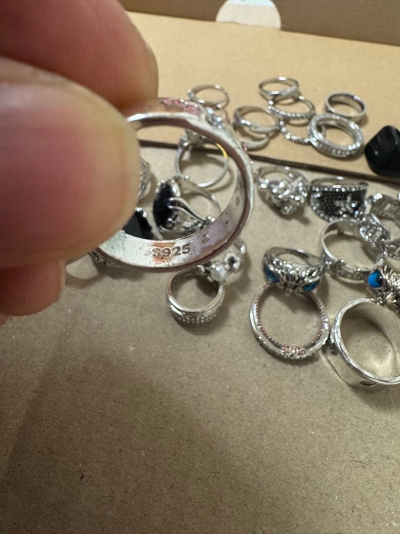 925とs925の刻印があるリング(35個)