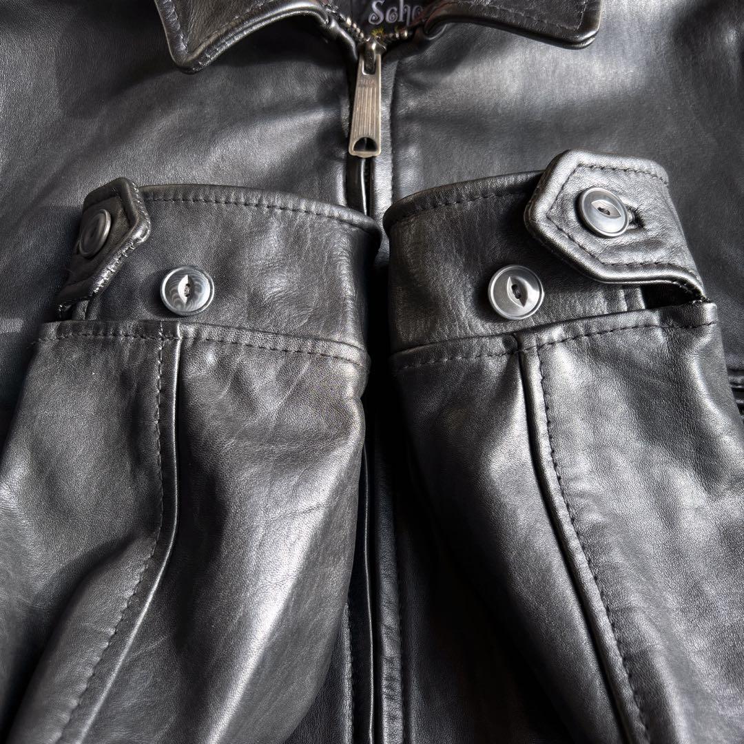 SCHOTTショット トラッカージャケット ライダース Lブラック3101022