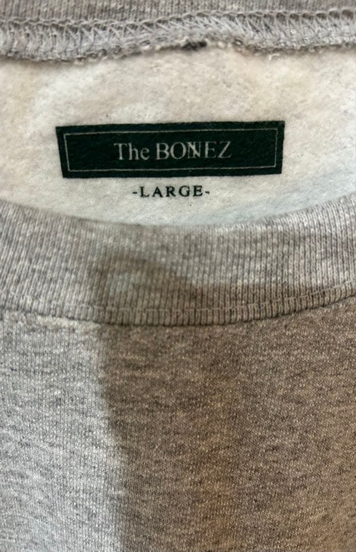 The BONEZクルーネック JESSE 新作 GRY Lサイズ The BONEZクルーネック