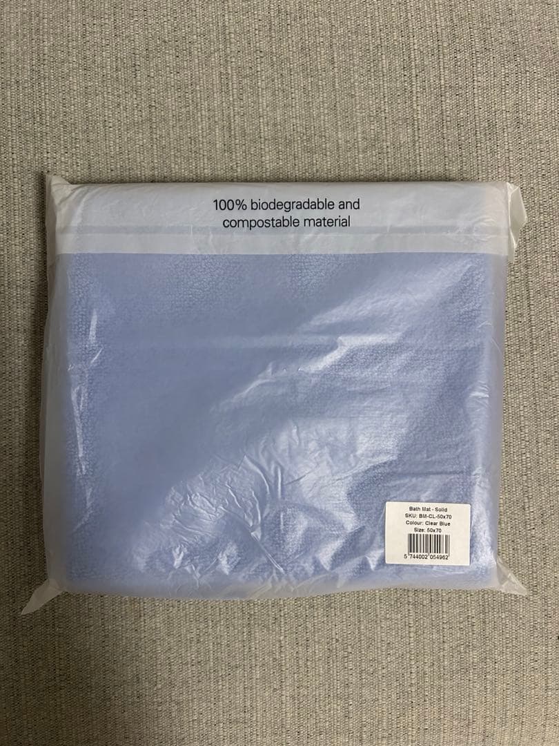 【未使用】TEKLA バスマット 70x50cm クリアブルー