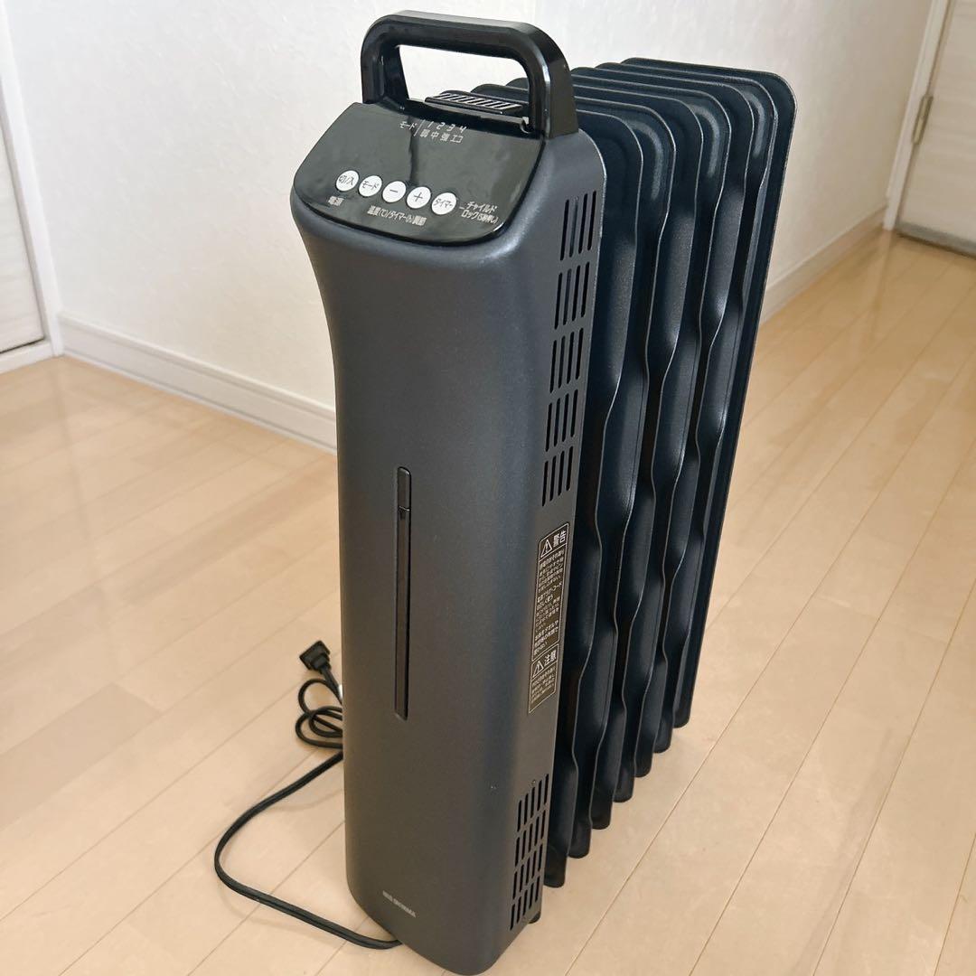 未使用品　アイリスオーヤマ　オイルヒーター　簡単操作　IWHD-1208M 楽天市場】ヒーター オイルヒーター 6畳 8畳 小型 ウェーブ型 IWHD