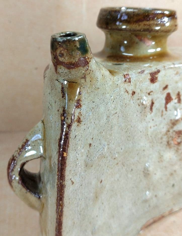 【本物保証】金城次郎 魚紋抱瓶 共箱 栞 壷屋焼 やちむん 人間国宝 無傷