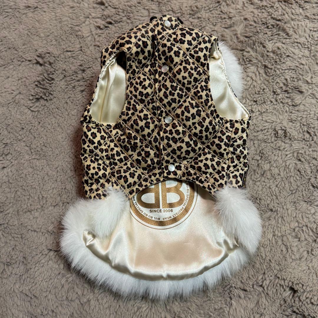 ブルブブ BUL BU-BU レオパード柄ダイヤキルティング ダウンベスト Dog