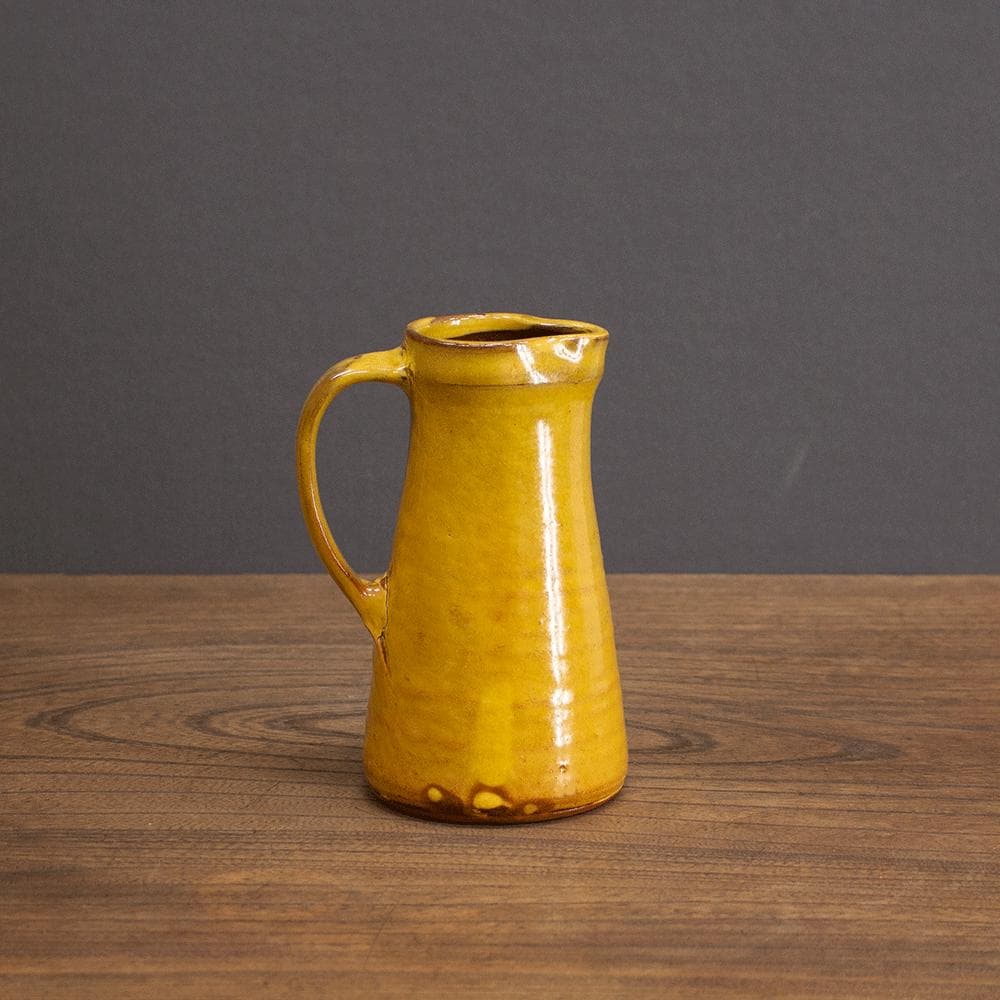 布志名焼 ピッチャー 高さ14.9cm 民芸 昭和レトロ （黄7）