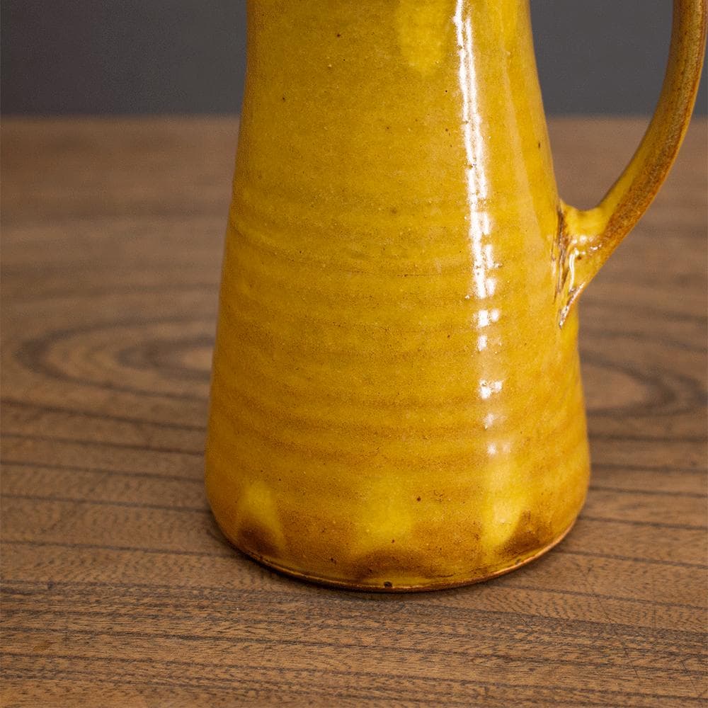 布志名焼 ピッチャー 高さ14.9cm 民芸 昭和レトロ （黄7）