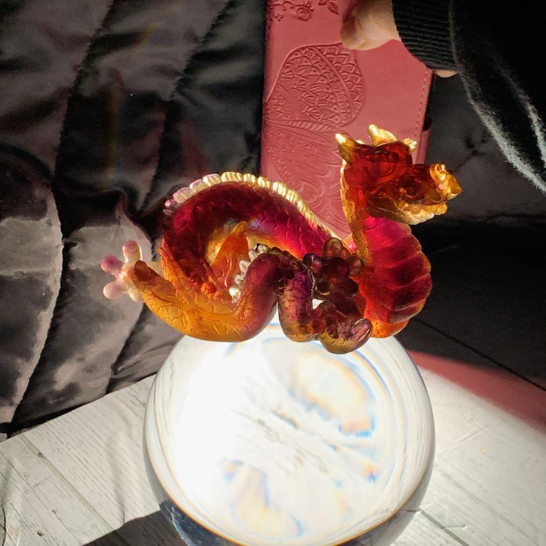 ドームフランス 本体新品同様 竜 龍 辰 ドラゴン 水晶玉 クリスタル