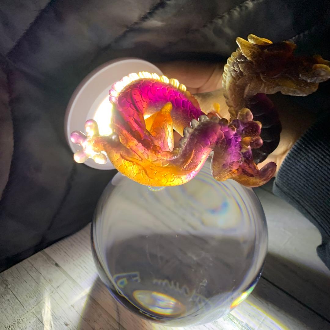 ドームフランス 本体新品同様 竜 龍 辰 ドラゴン 水晶玉 クリスタル