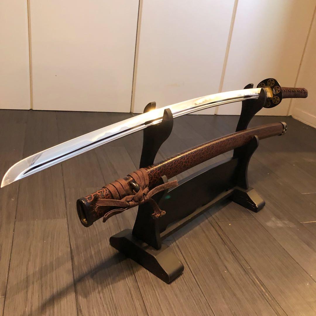 高級模造刀　刀　樋入り刀身　優波紋　本格居合刀