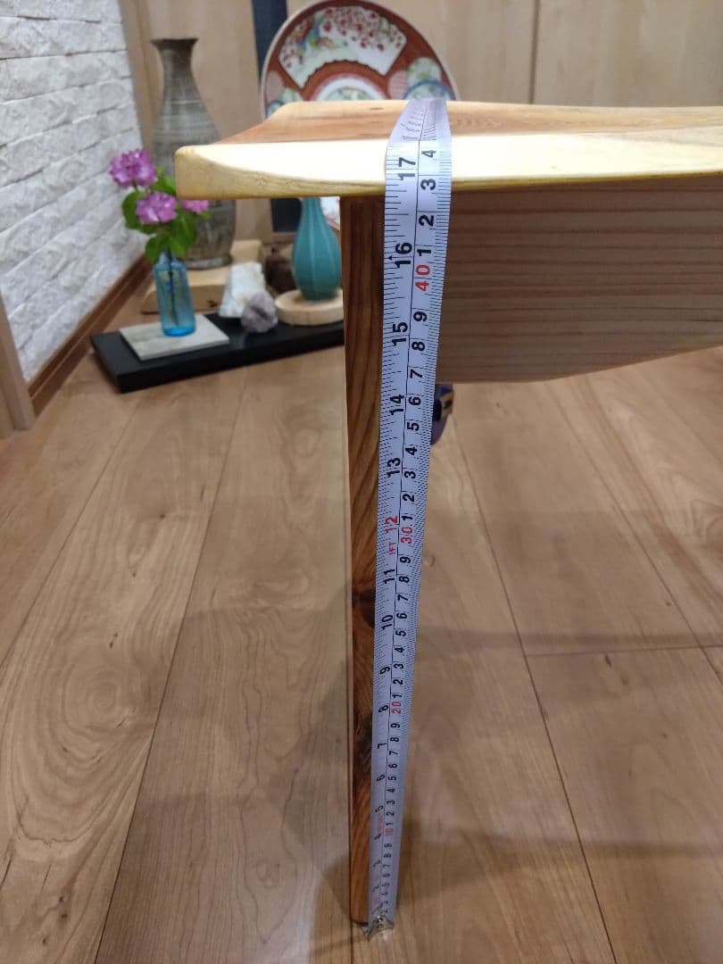 欅のベンチ（70）山口寿美子様専用❕ケヤキの模様、曲線をお楽しみ