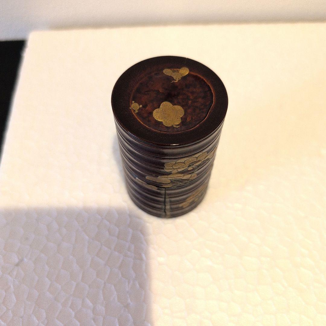 堀内宗完 造（花押有り） 山本春正 蒔絵 溜塗 松梅蒔絵 茶器 共