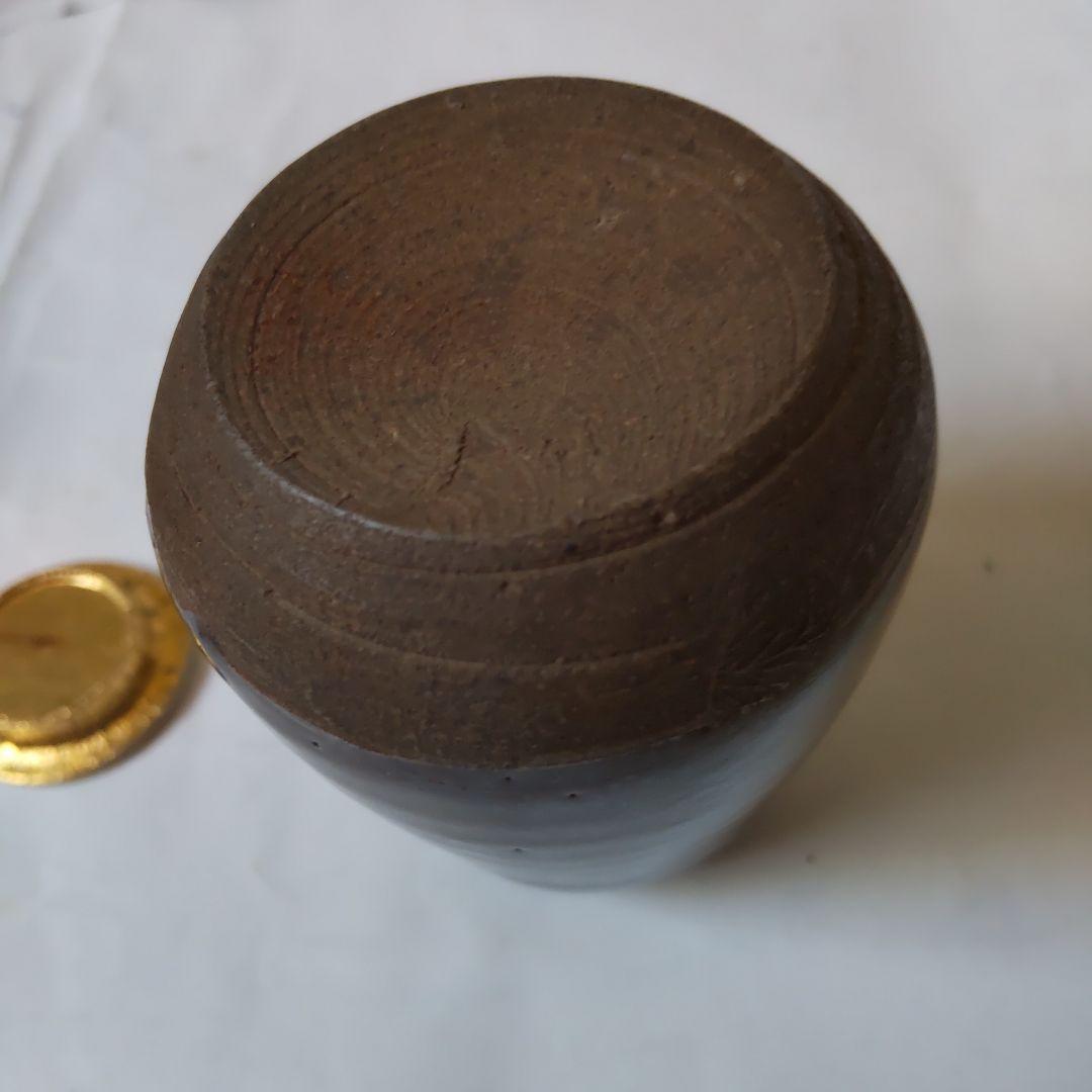 肩衝茶入 尻張茶入 仕覆 四つ目菱緞子 茶道具 木箱 茶入 美品 です