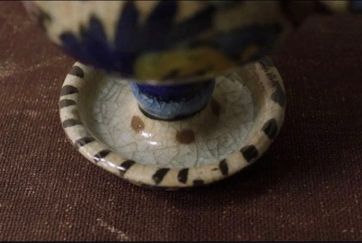 18世紀 ペルシャ 彩陶灯火器