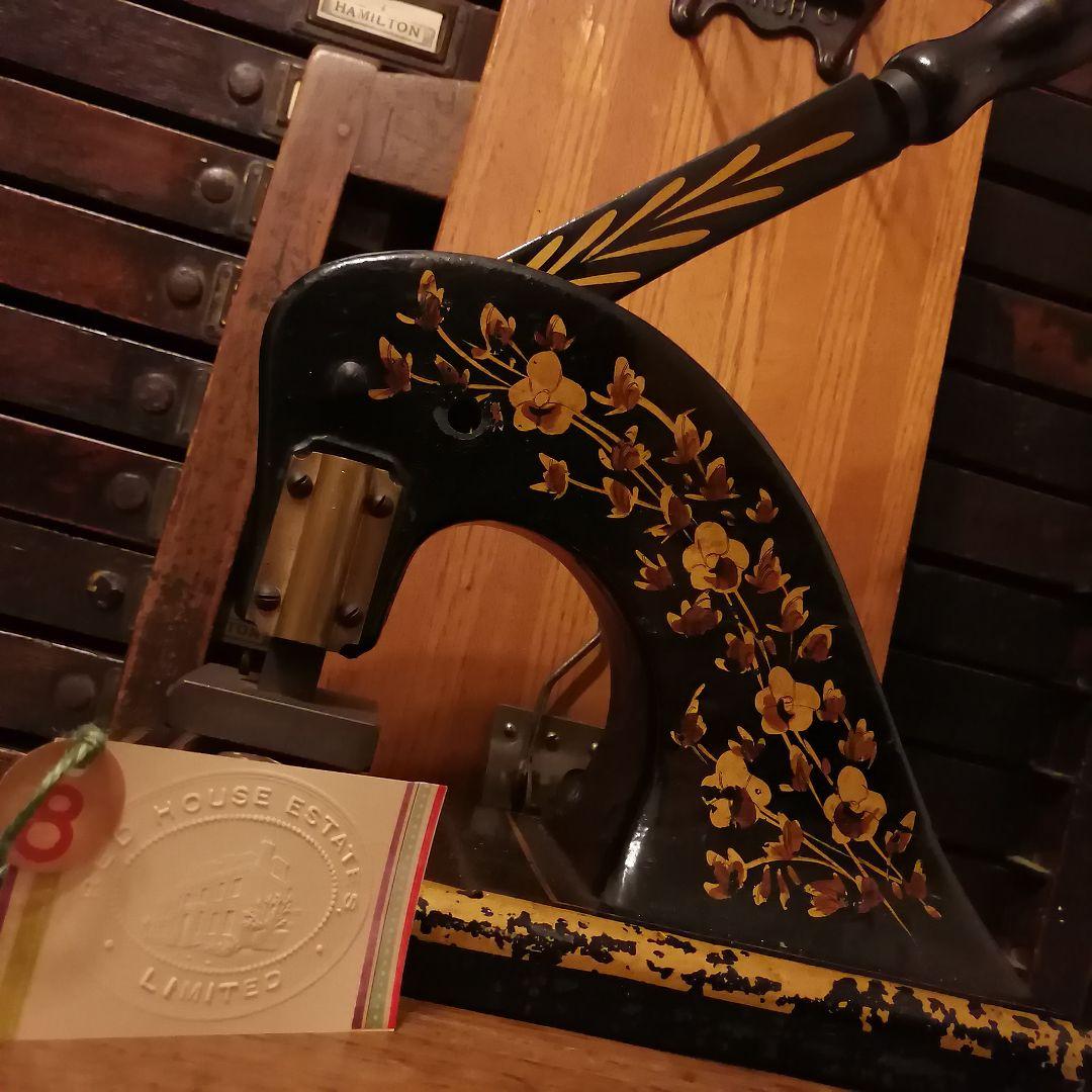 「再値下げ致しました」英国製アンティーク エンボッサー☆スタンプ☆カード☆はんこ 再値下げ致しました」英国製アンティーク エンボッサー☆スタンプ