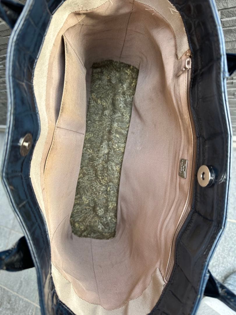 濱野皮革工藝　HAMANO クロコ型押し　レザー　トートバッグ