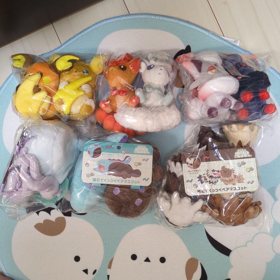 ポケモンセンター にたものどうし 磁石でくっつくペアマスコット 全6セット