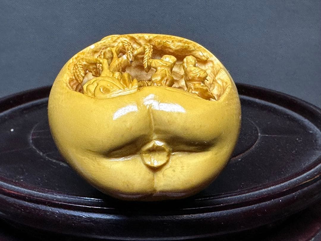 アンティーク 中国美術 苹果リンゴ 置物 骨董 飾り物 古美術品 細密細工