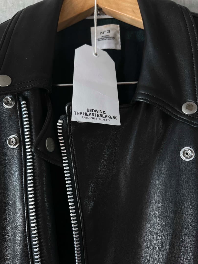 bedwin レザージャケット ライダース ブラック 黒 ベドウィン - メルカリ