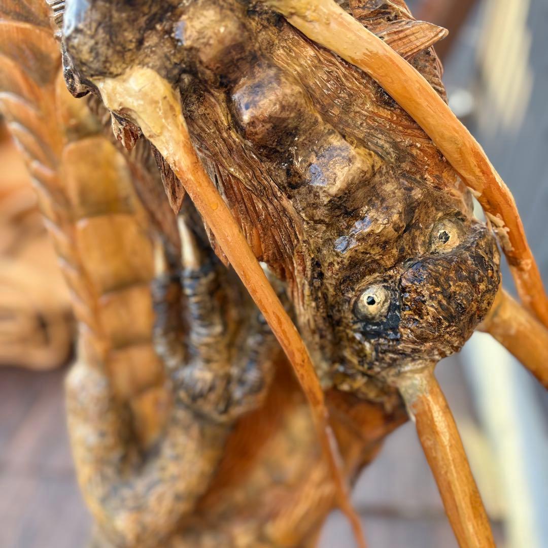 大迫力！木彫り 昇り龍 ドラゴン 一刀彫 置物 大型彫刻 和風 美術品