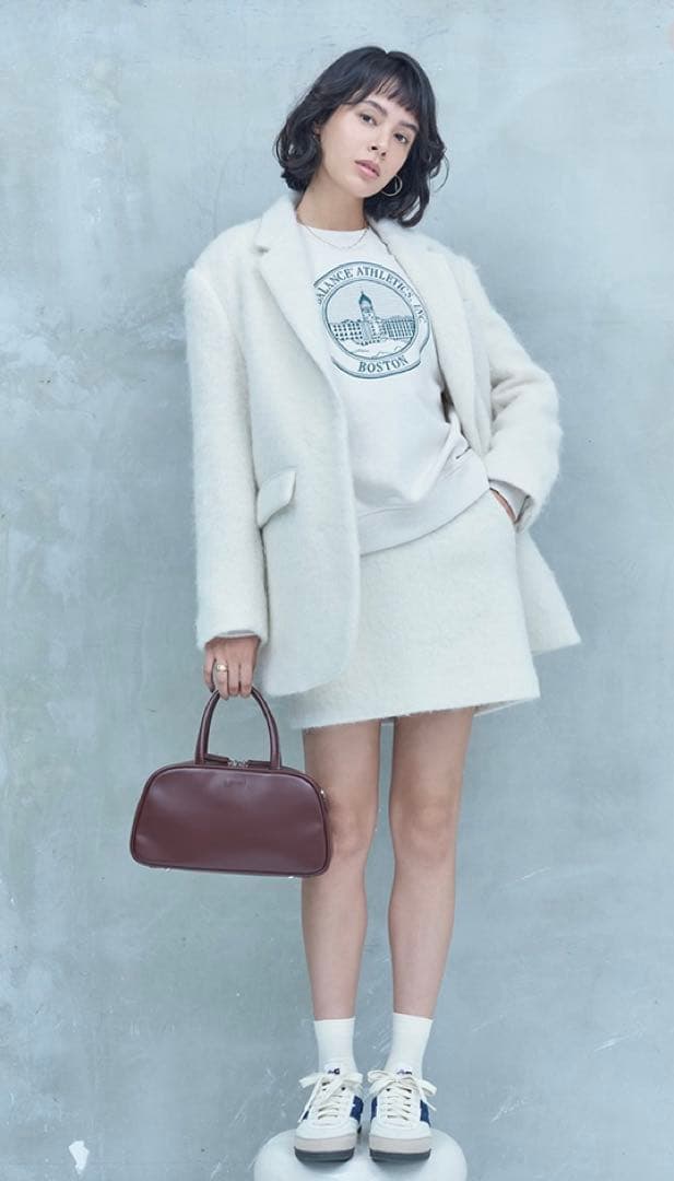 emmi シャギーテーラードジャケットコート