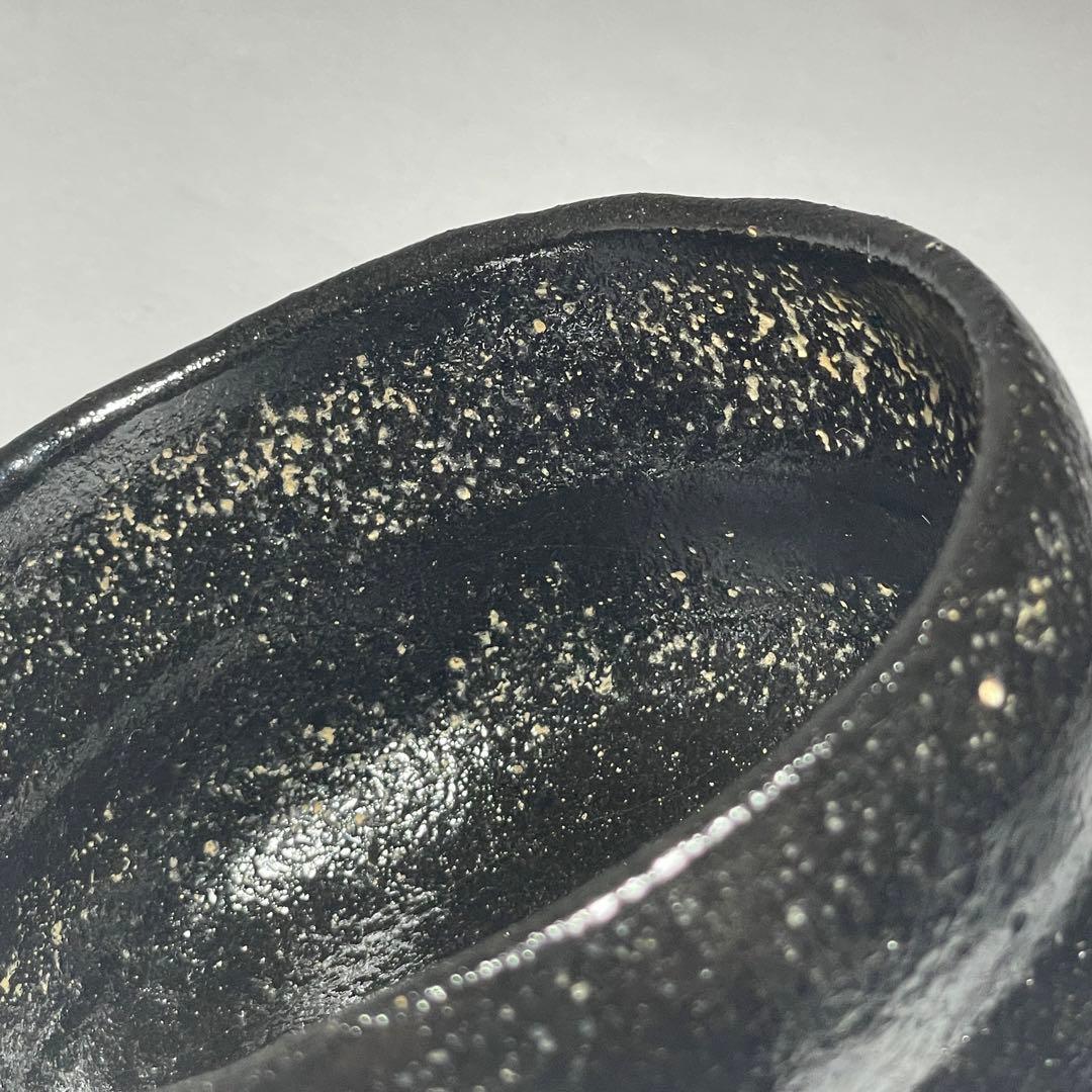 ◇「鉢開」 黒楽茶碗 【平安祥悦】造 利休七種之内 四方桟共箱 共布