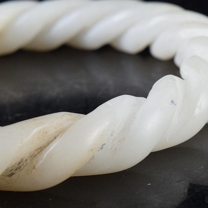 中国 玉石白玉彫刻 玉器 環 装飾品 C 8708E - メルカリ