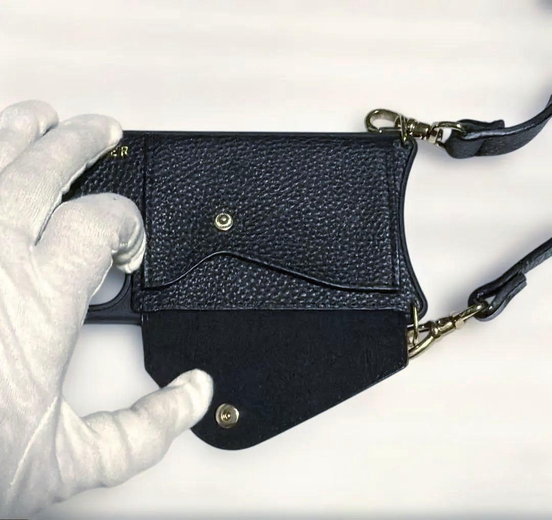 正規品バンドリヤー スマホケースストラップ iPhone15Pro ヘイリー 黒