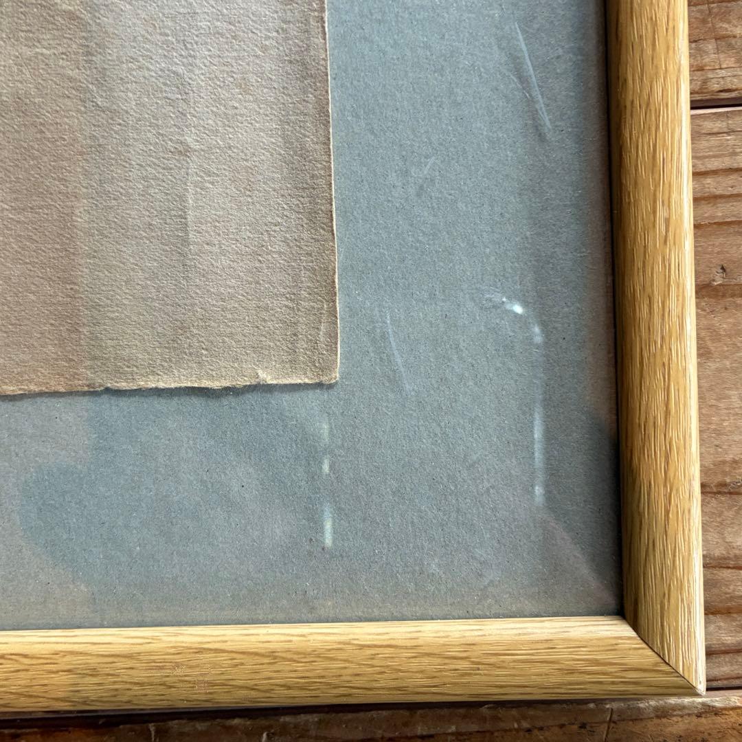 鈴木信太郎　扇面画　額付き　作者サイン付き　日本画　水彩画　25.11.5-1