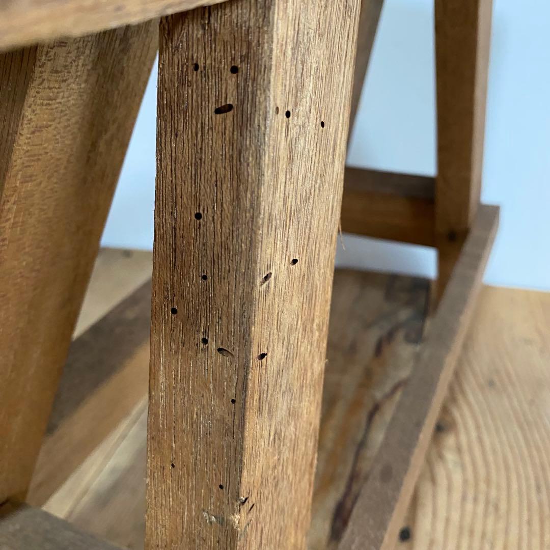 アンティーク スツール 踏み台 無垢材 y30