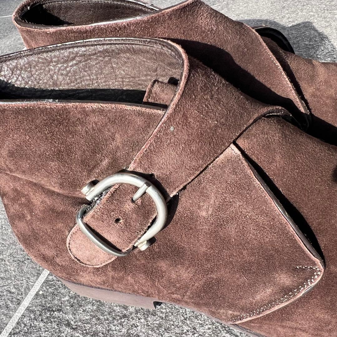 ferranteダークブラウン スエード ドレスシューズ 美品