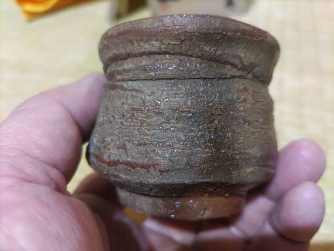 備前焼　正宗悟　酒吞　共箱・布・栞　無傷